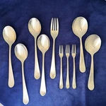 Lot Of 10 Gourmet Settings GON17 Stainless - Spoons Cocktail Forks. Fixed Price $25.00.