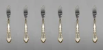 Set Of Six - Oneida Stainless Flatware Golden Royal Chippendale Fish Knives. Fixed Price $24.97.