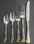 Lenox Stainless Flatware Kelly Gold 18/8 5 Piece Serving Set. Fixed Price $54.99.