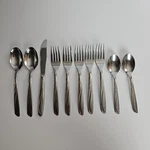 Silco INS125 Stainless Usa Flatware Lot 10 Pc Swirl Pattern Forks Spoons Knife. Fixed Price $29.99.