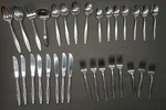 33 Pieces International Silver INS304 Flatware Stainless Steel Floral Korea. Fixed Price $17.99.