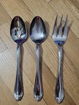 Royal Gallery RGL12 Korea 18/8 Stainless Flatware Serving Spoon Slotted Fork. Fixed Price $23.99.