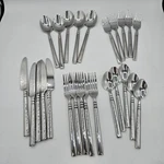 Oneida Tortola Stainless Flatware 25PC Set, Spoons, Forks & Knives 90-184. Fixed Price $51.00.