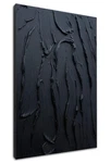 Zoinart Hand Painted Pure Black Wall Minimalist Oil Painting 24X36 Inches.... Fixed Price $136.38.