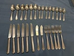 Ekco Eks 20 Outline Edge Stainless Steel Flatware Set 27 Usa Discontinued. Fixed Price $39.00.