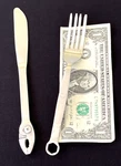 Wrenchware 2 Pieces Flatware Set Knife Fork Pliers & Bolt Mechanic Tool Design. Fixed Price $20.00.