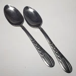 Set Of 2 Cambridge CBS99 Stainless 1/8" Place Oval Soup Spoons Plant Vine. Fixed Price $12.95.