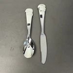 Oneida Wildlife Buddies 2 Pieces 18/10 Childs Stainless Flatware Knife Spoon. Fixed Price $9.99.