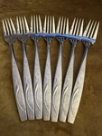 Northland Stainless Japan Oneida (7) Dinner Forks Mint. Fixed Price $86.75.
