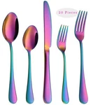 Vandbao Rainbow Flatware Cutlery Silverware Set 20 Pieces, Stainless Steel Co.... Fixed Price $30.25.