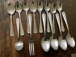 Lifetime LCU73 S.steel Japan 8 Teaspoons Dinnerfork 4 Soup 1SMALL. Fixed Price $35.00.