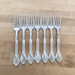 Set Of 7 Oneida Usa Stainless Tribeca Dinner Forks Glossy Nice!. Fixed Price $100.00.