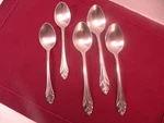 5 Pieces Cambridge Stainless Chantal Glossy 3 Soup & 2 Teaspoons. Fixed Price $22.74.
