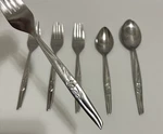 Ekco Eterna Stainless EKS23 Salad Forks Teaspoon Soup - Lot Of 6. Fixed Price $14.95.