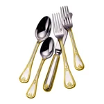Couzon Consul Gold Accent 18/10 Stainless 5PC. Place Setting (service For One). Fixed Price $160.00.