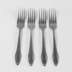 Lot Of 4 Diamond Silver Co DSC2 Pattern Dinner Forks Stainless Steel 7" Good. Fixed Price $19.99.