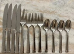 12PC Set CBS174 Stainless By Cambridge Silver Vertical Bands, Glossy. Fixed Price $23.19.