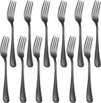 Xxzwsjsh 12-PIECE Black Dinner Forks, Silverware (8 12-PCS,. Fixed Price $20.02.