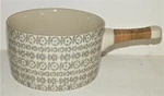 Stoneware Serving Pot With Wicker Wrapped Handle Gray Bloomingville. Fixed Price $9.95.
