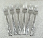 Ohs 501 Dinner Fork Lot Of 6 Oneida Stainless Flatware. Fixed Price $24.95.