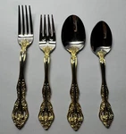 Oneida F100005A Golden Michelangelo 4 Piece Fine Flatware Set. Fixed Price $39.99.