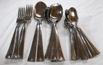 Vintage Oneida West Bend Stainless Steel OHS84 31 Pc Flatware Fork Spoon Set. Fixed Price $39.95.