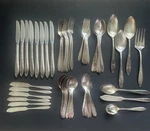 61-PCS Set Sevice For 8+ Serving By Oneida Nobility Reverie Silverplate Flatware. Fixed Price $98.00.