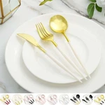 24 Plastic Cutlery Disposable Spoon Fork Knife Set Wedding Party Event Tableware. Fixed Price $9.84.