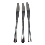 Hampton Silversmiths Stainless Steel Flatware Lausanne Satin - 3 Knives Replace. Fixed Price $9.99.