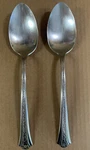 2PC International Silver Silco Stainless Steel Serving Spoons INS104 Usa. Fixed Price $13.49.