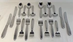 1991 Ralph Lauren Equestrian Braid Stainless Flatware Lot 20 Pcs Gently Used. Fixed Price $849.00.