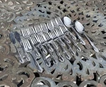 Utica Stainless Steel Flatware Set 18 Rose Saranac UTI43 Korea Vintage. Fixed Price $49.87.