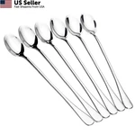 Monfasye Long Handle Iced Tea Spoons, 6 Pcs 9.5-INCH Stainless Steel L, Oval. Fixed Price $17.35.