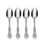 Oneida Michelangelo Set Of 4 Silver Flatware Teaspoons Unique Design 1810 Steel. Fixed Price $40.19.