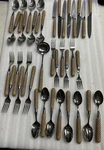 Mikasa Thailand Stainless MIS33 Flatware Swirled Rope Lot Of 37 Discontinued. Fixed Price $25.00.