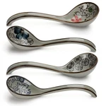 Ceramic Soup Spoons Set Of 4 Porcelain Japanese Long Handle Asian .... Fixed Price $22.27.