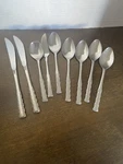 Ekco Emily Leanne Stainless Flatware Sugar Butter Knife Teaspoons 2 Knives. Fixed Price $12.00.