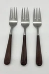 3 X Ekco Eterna Japan EKS28 6-5/8 Salad Forks. Fixed Price $24.00.