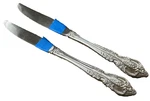 2 Modern Hollow Dinner Knives Oneida Renoir Pembrooke Usa Stainless Pierced 9". Fixed Price $10.99.