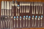 Vintage Set 37PC. Silverplated Flatware Deauville 1929 Art Deco Oneida Community. Fixed Price $65.00.