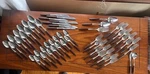 Huge Lot Of Mcm Wood-handle Flatware Ecko Eterna EKS5 Japan 57 Pieces. Fixed Price $225.00.