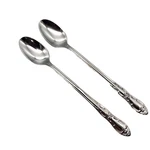 Oneida Craft Iced Tea Spoons Parfait Cream Deluxe Stainless Lot Of 2. Fixed Price $12.00.