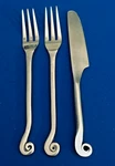 Pier One Lily Coiled P118 Satin Stainless 2 Dinner Forks Knife ( India). Fixed Price $29.99.