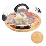 Glokuuca Round Charcuterie Board With Lid Handle - Portable Cheese For. Fixed Price $29.88.