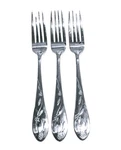 3 Temptations Tara Old World Floral Flatware Dinner Forks Round Tip Ss A+!. Fixed Price $29.21.