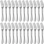 24-PIECE Dinner Forks Set, 7.1 Inches Stainless Steel Silverware, Durable. Fixed Price $28.93.