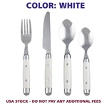 Cambridge Jubilee White 16-PIECE Flatware Set Service For 4 18/0 Stainless Steel. Fixed Price $34.99.