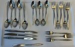 Vtg Mcm Everbrite Premier Stainless Flatware 22 Pc EVS36 See Pics For Variety. Fixed Price $59.00.