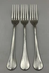 Pottery Barn PBN8 Baguette Dinner Forks Set Of 3 Stainless Steel Flatware 8". Fixed Price $58.00.