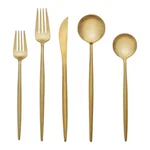 Hampton Silversmiths Zephyr Gold Stainless 20PC Flatware Set (service For Four). Fixed Price $49.97.